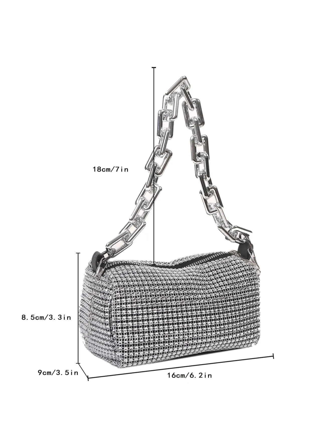 Mini Studded Decor Chain Bucket Bag - 𝘚𝘚²³