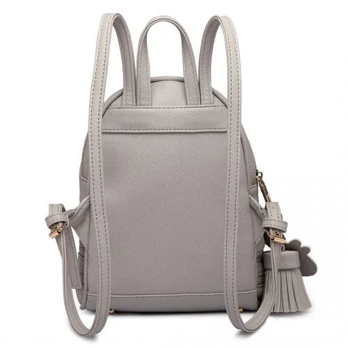 Miss Lulu Leather Look Small Fashion Backpack