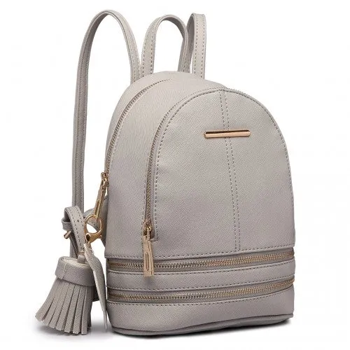 Miss Lulu Leather Look Small Fashion Backpack