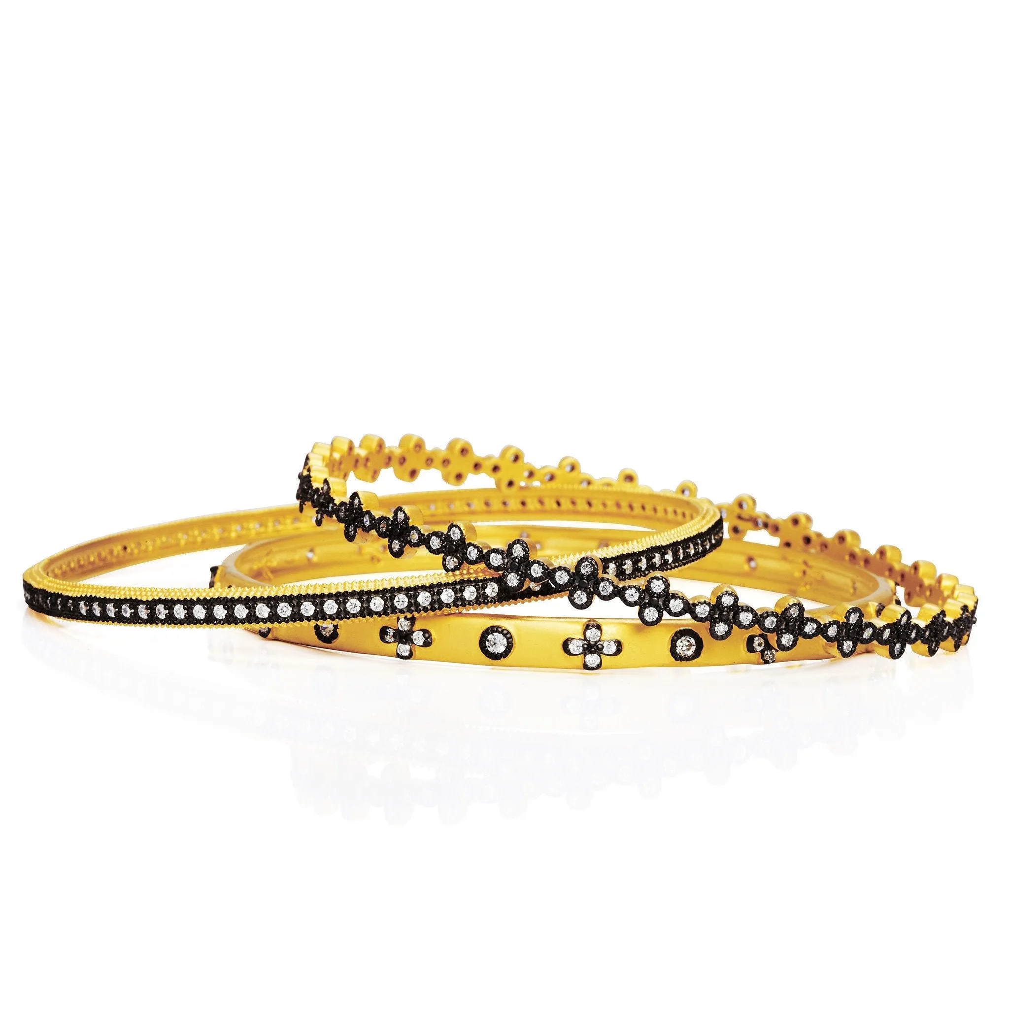 Mixed Classic Set of 3 Stackable Bangles