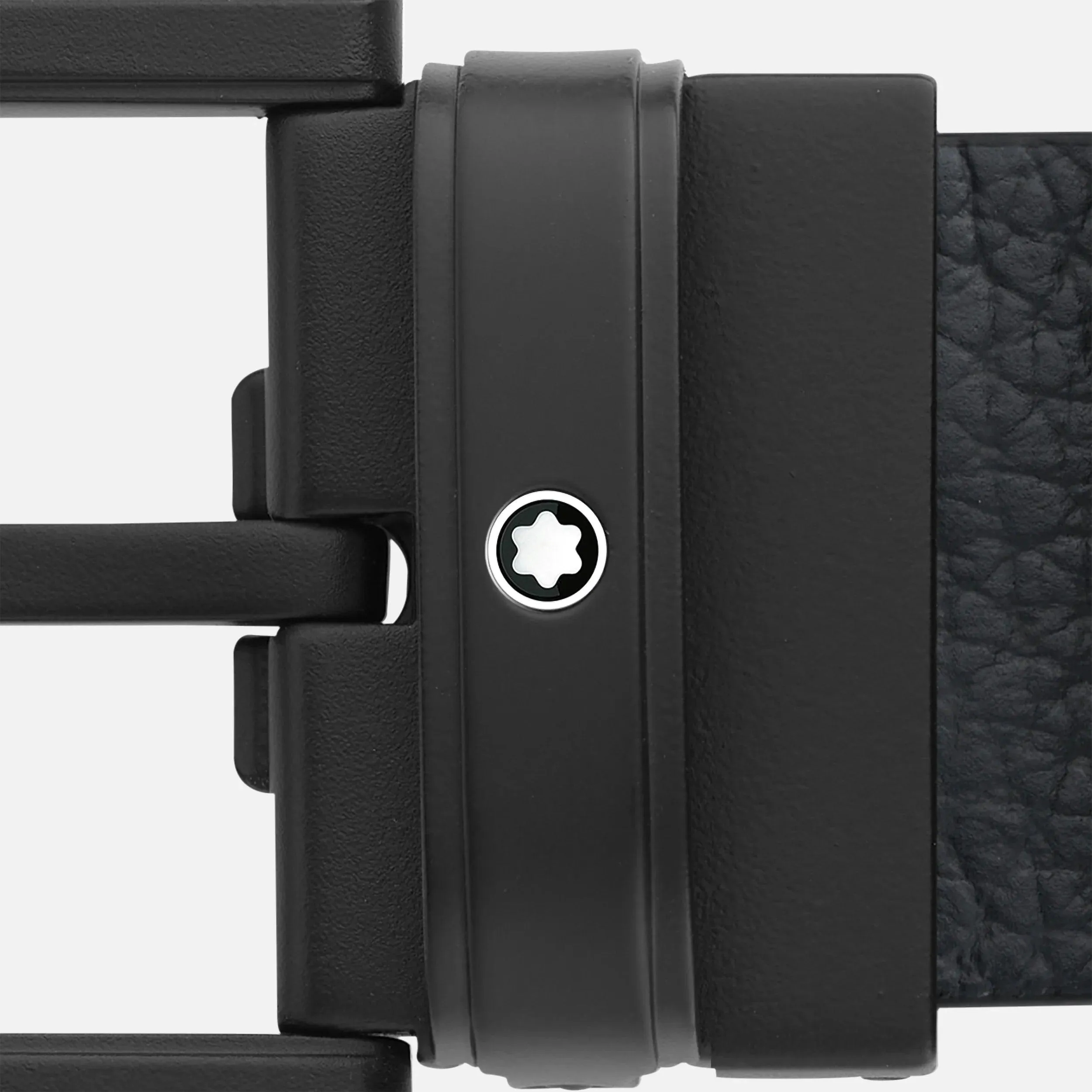 Montblanc 35mm belt Black Pvd Black Leather Black/Blue 131188