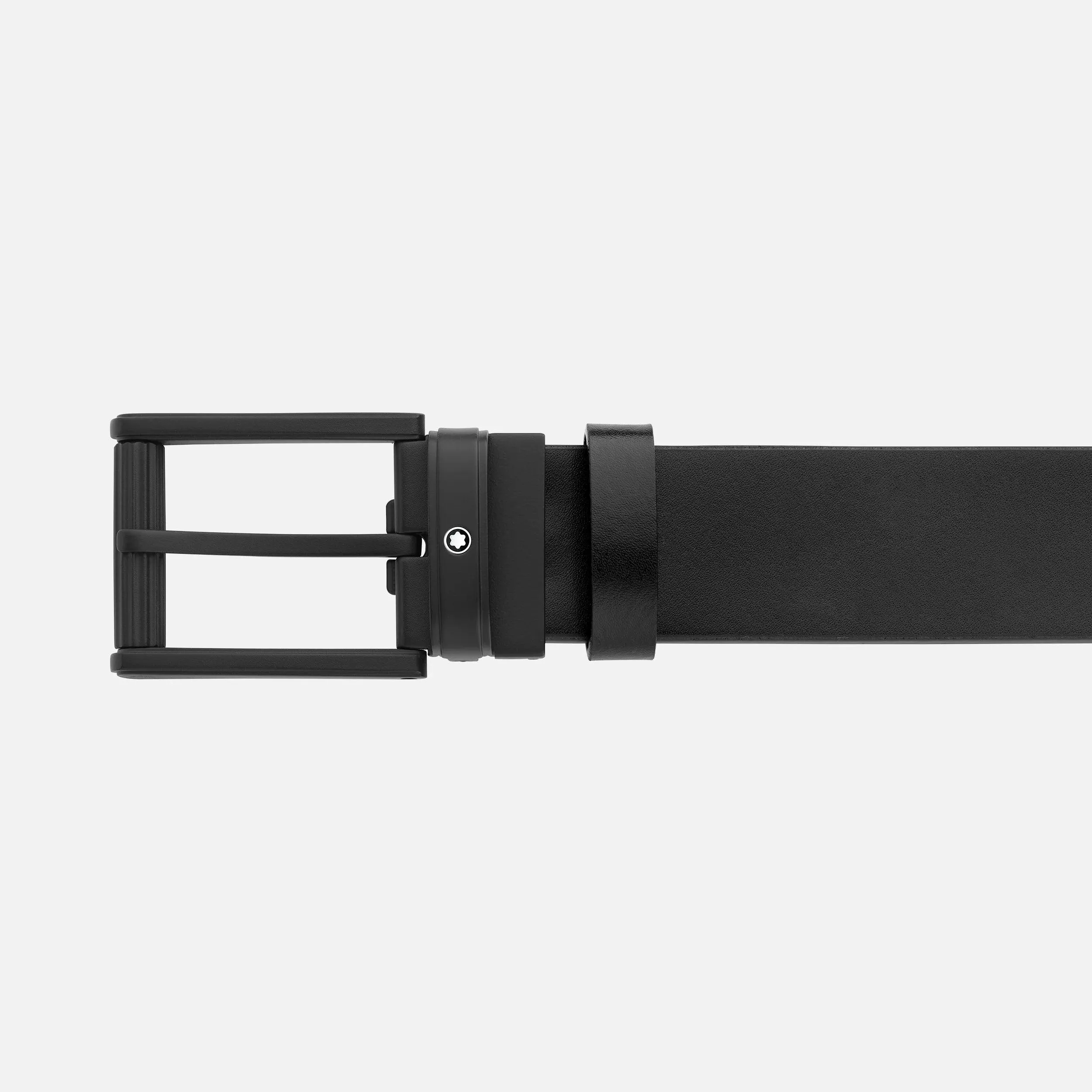 Montblanc 35mm belt Black Pvd Black Leather Black/Blue 131188