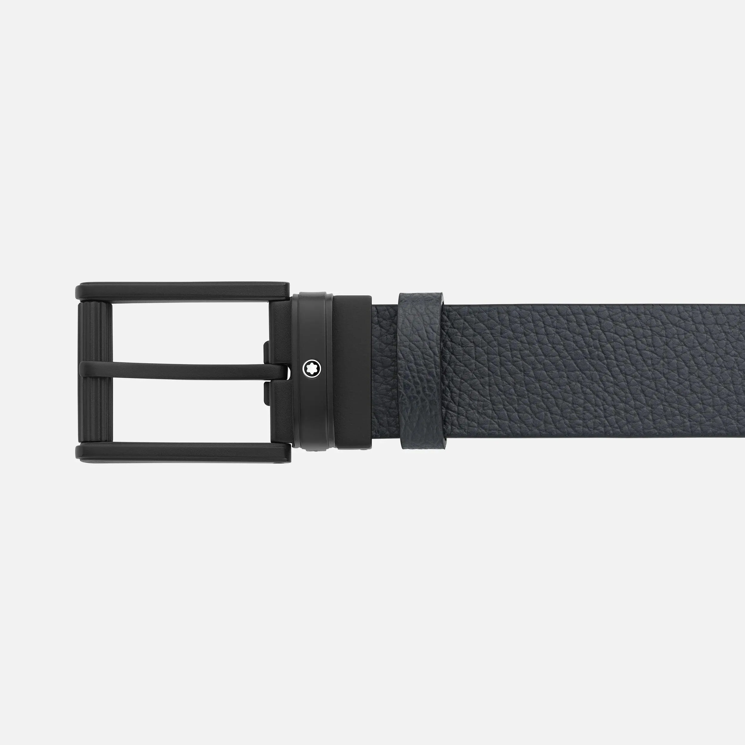 Montblanc 35mm belt Black Pvd Black Leather Black/Blue 131188