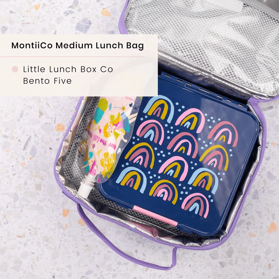 MONTII.CO Insulated Lunch Bag - Rainbows