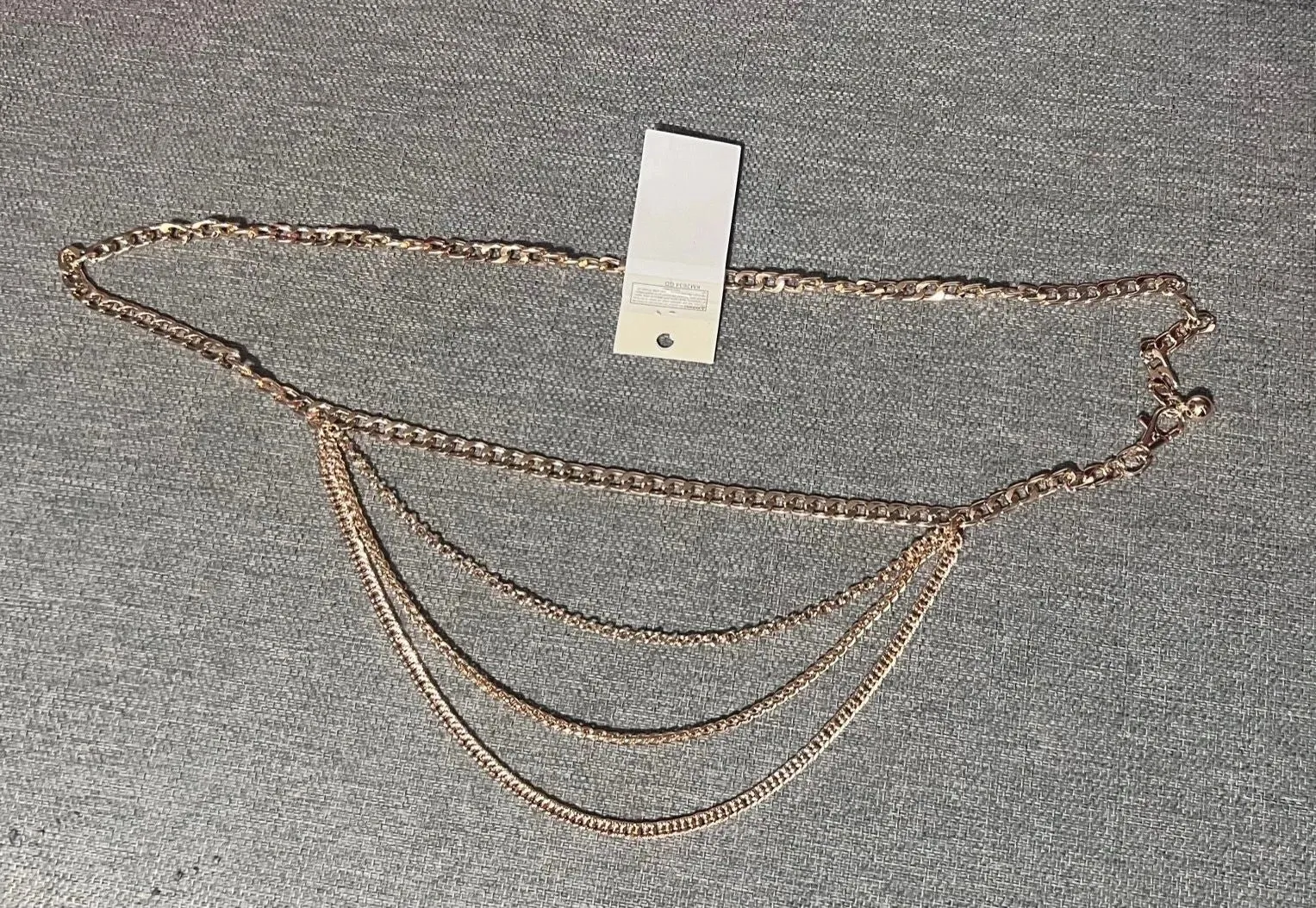 Multi Layered Waist Chain Belt - 'gold" One Size