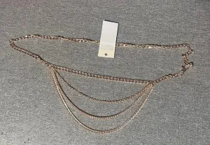 Multi Layered Waist Chain Belt - 'gold" One Size