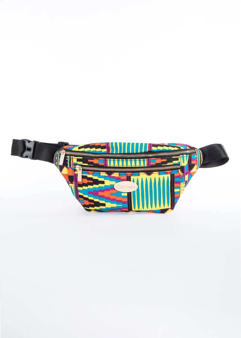 Naji African Print Unisex Fanny Pack (Canary Yellow Kente)