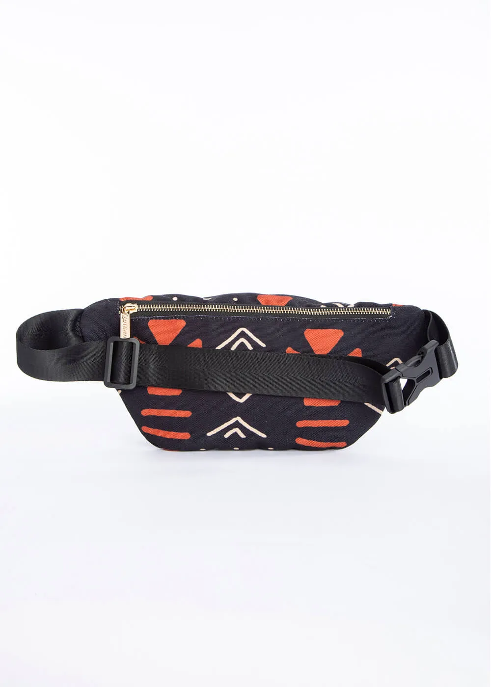 Naji African Print Unisex Fanny Pack (Natural Mudcloth)