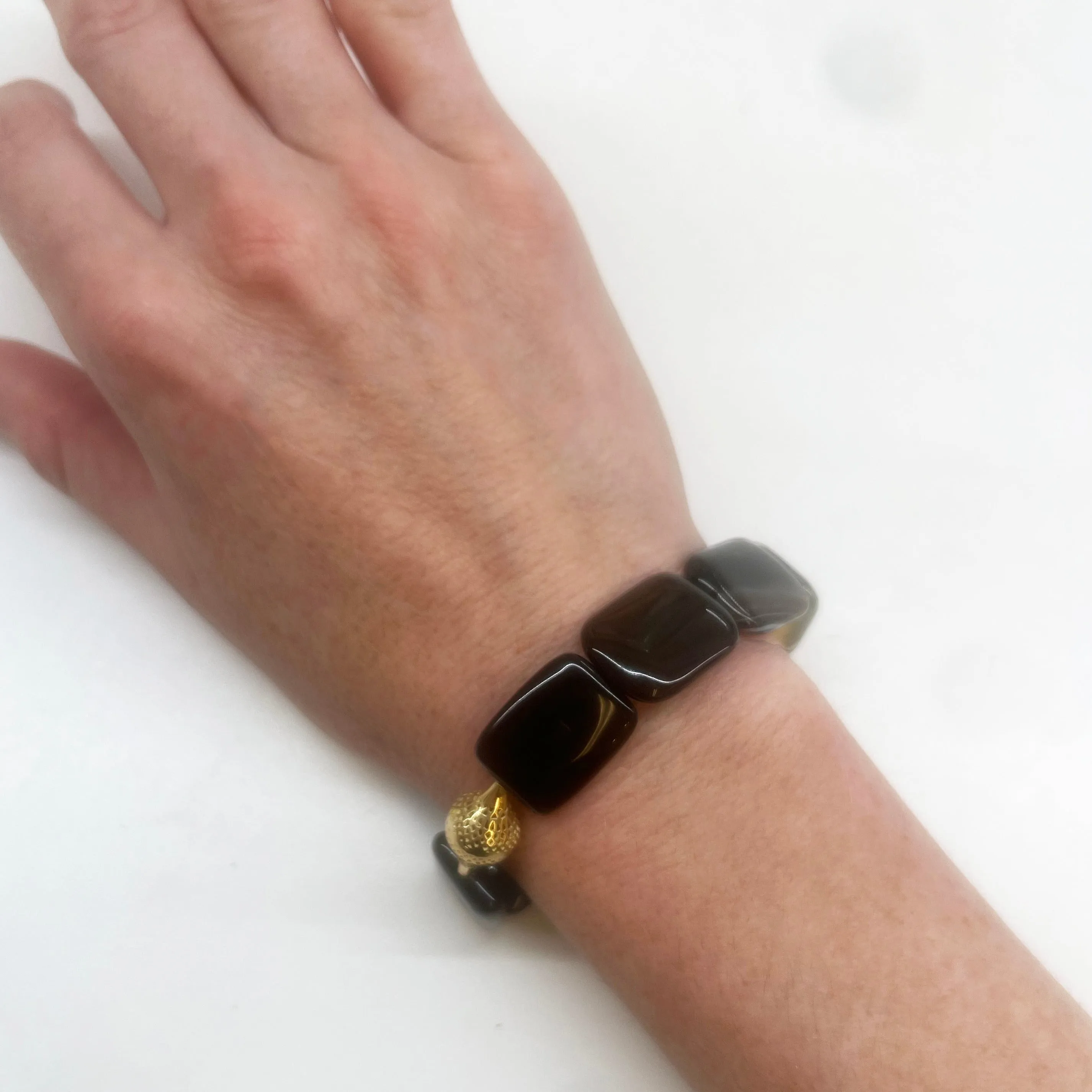 Natural Agate Stretch Bracelet