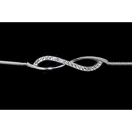 Natural Earth Mined Diamond Bangle 3 Carats White Gold Jewelry 14K