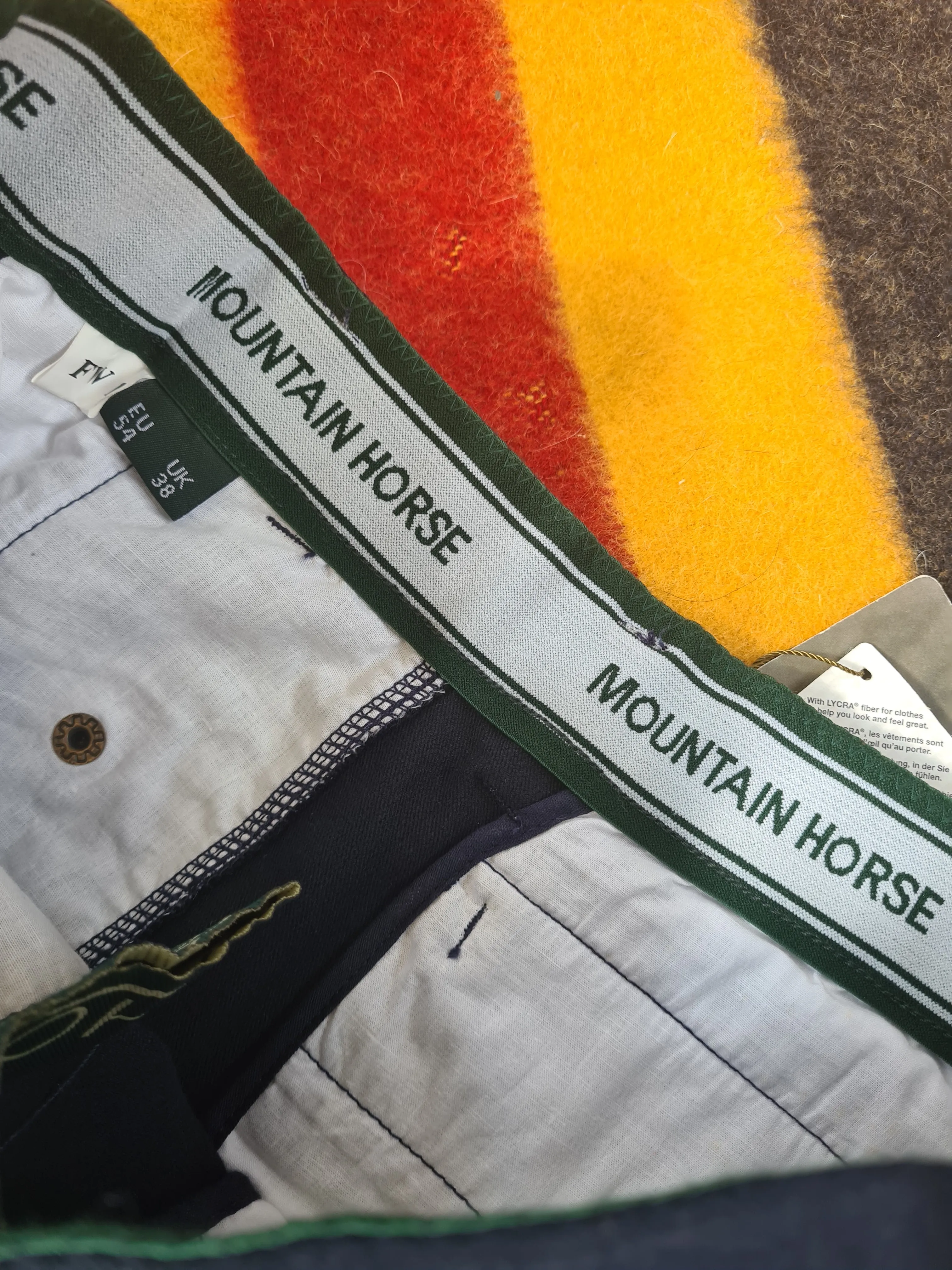 New Mountain Horse mens 38" navy breeches