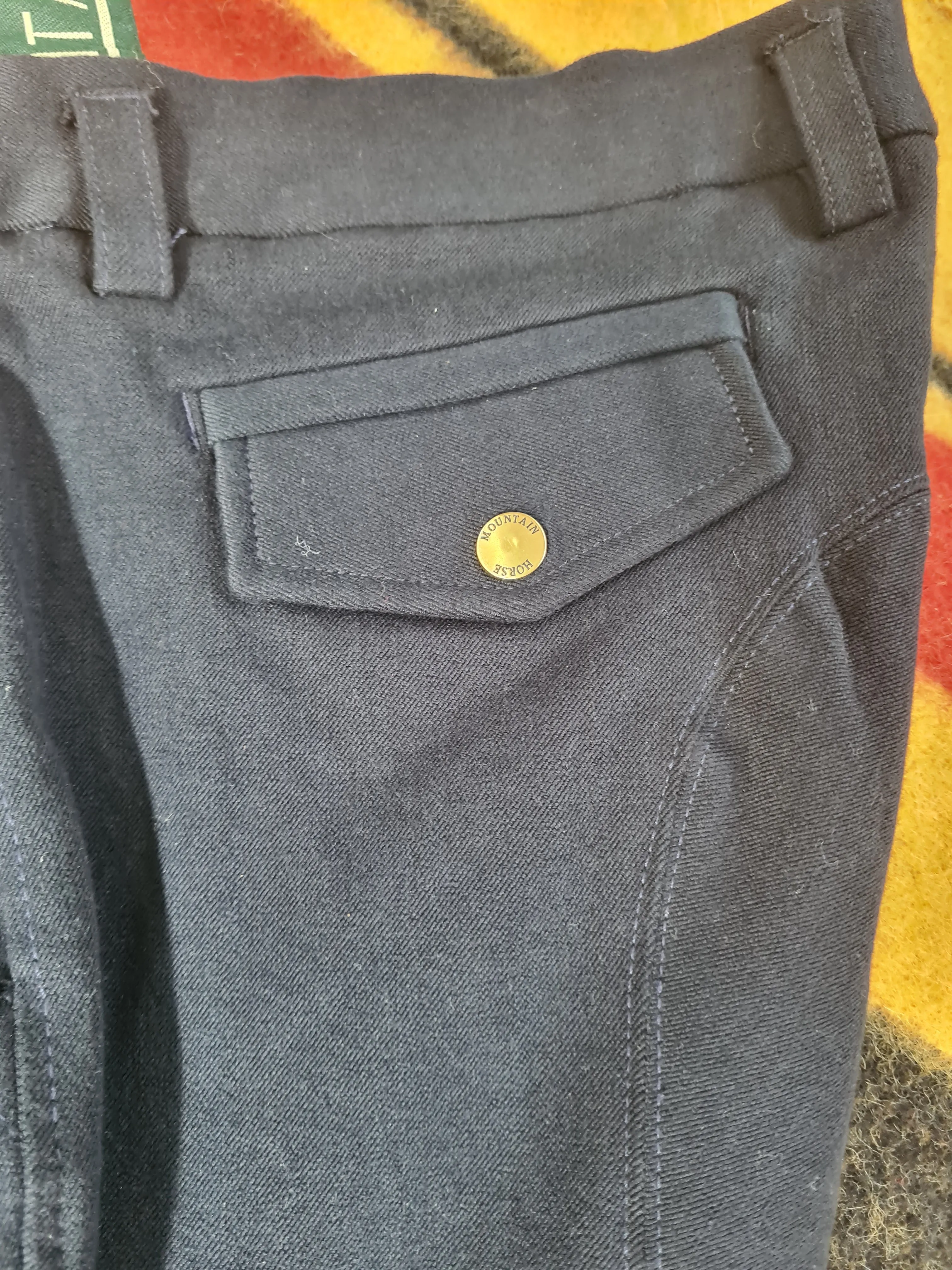 New Mountain Horse mens 38" navy breeches