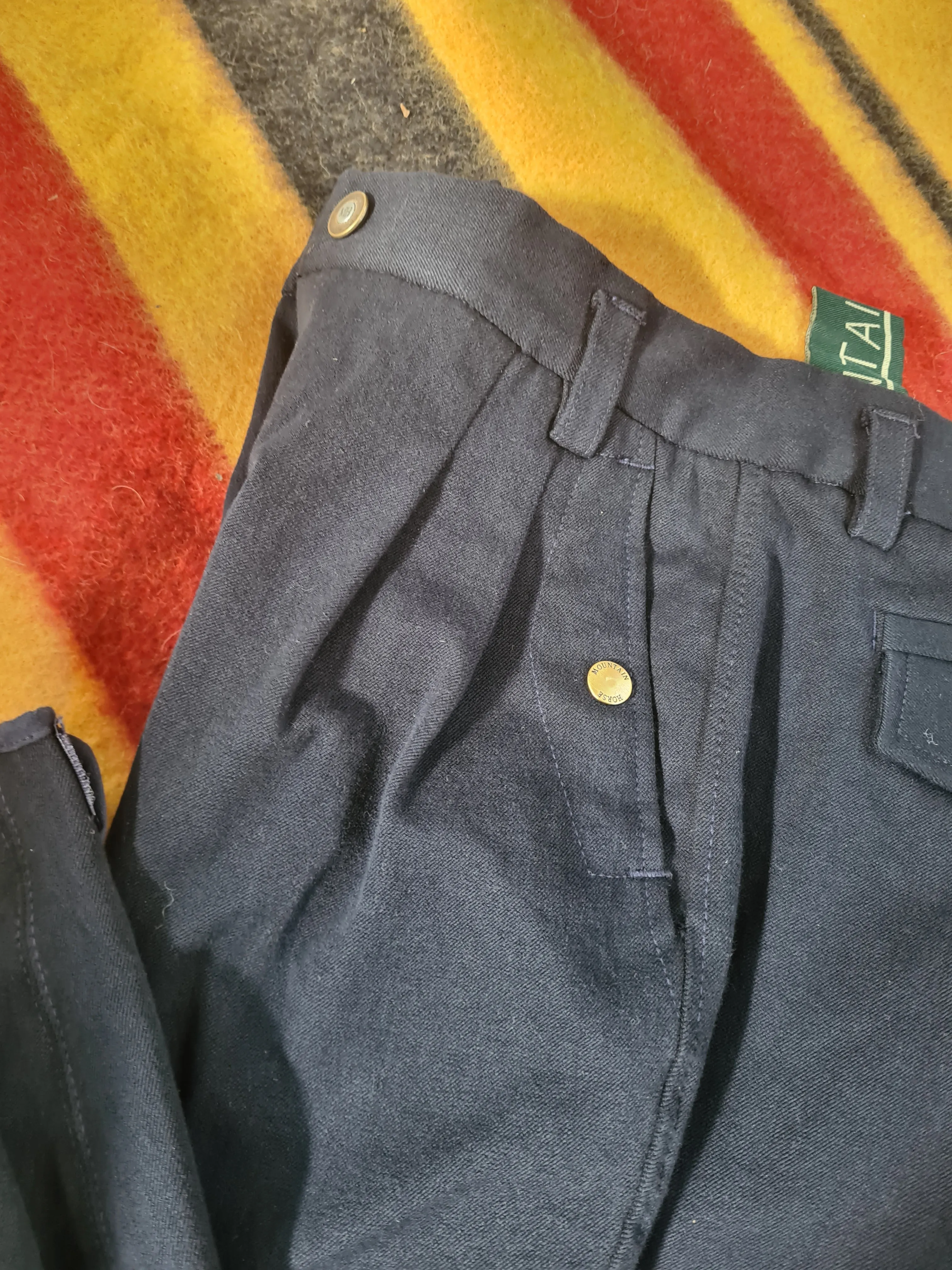 New Mountain Horse mens 38" navy breeches