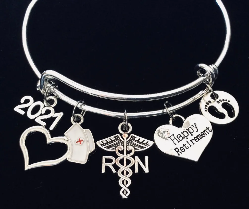 NICU Retirement Gift for RN Expandable Charm Bracelet Adjustable One Size Fits All Retirement Gift for NICU Nurse
