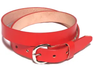 O313R  1" Red Leather Belt