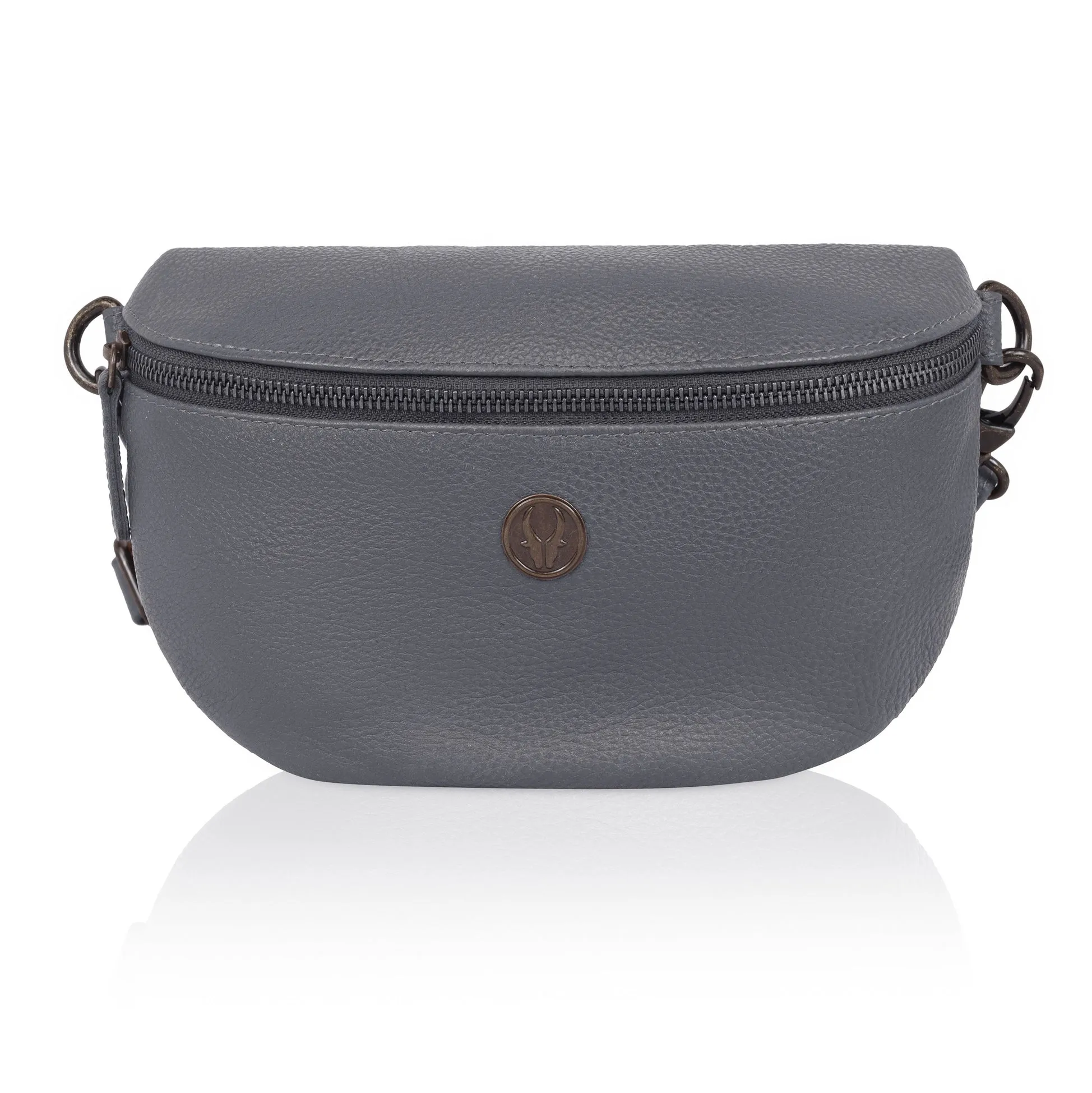 OASIS Fanny Pack Waist Bag Multifunction Genuine Leather Bag Travel Pouch for Men and Women