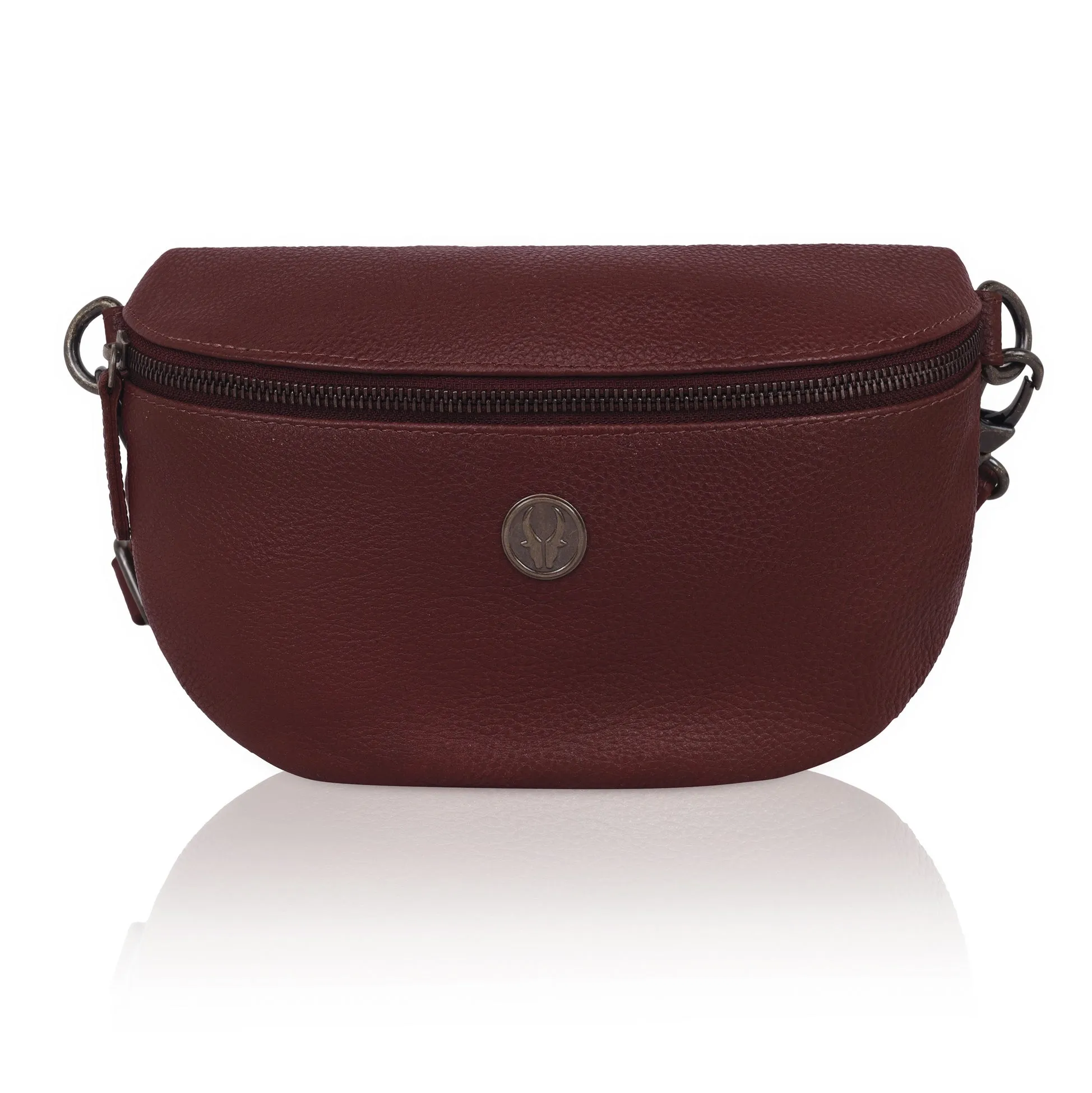 OASIS Fanny Pack Waist Bag Multifunction Genuine Leather Bag Travel Pouch for Men and Women