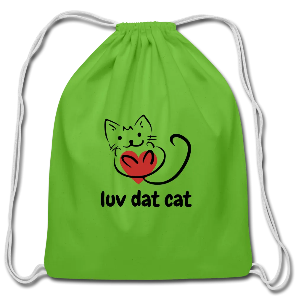 Official Luv Dat Cat Cotton Drawstring Bag