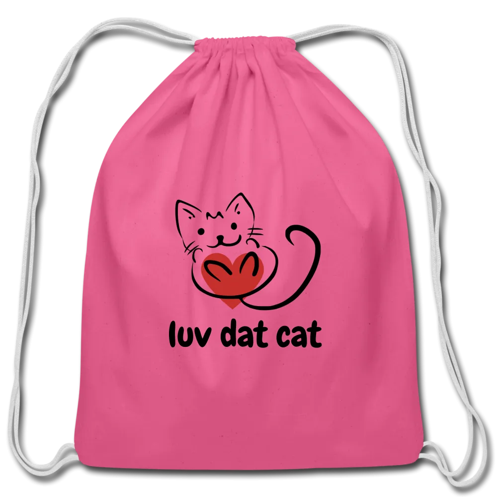 Official Luv Dat Cat Cotton Drawstring Bag
