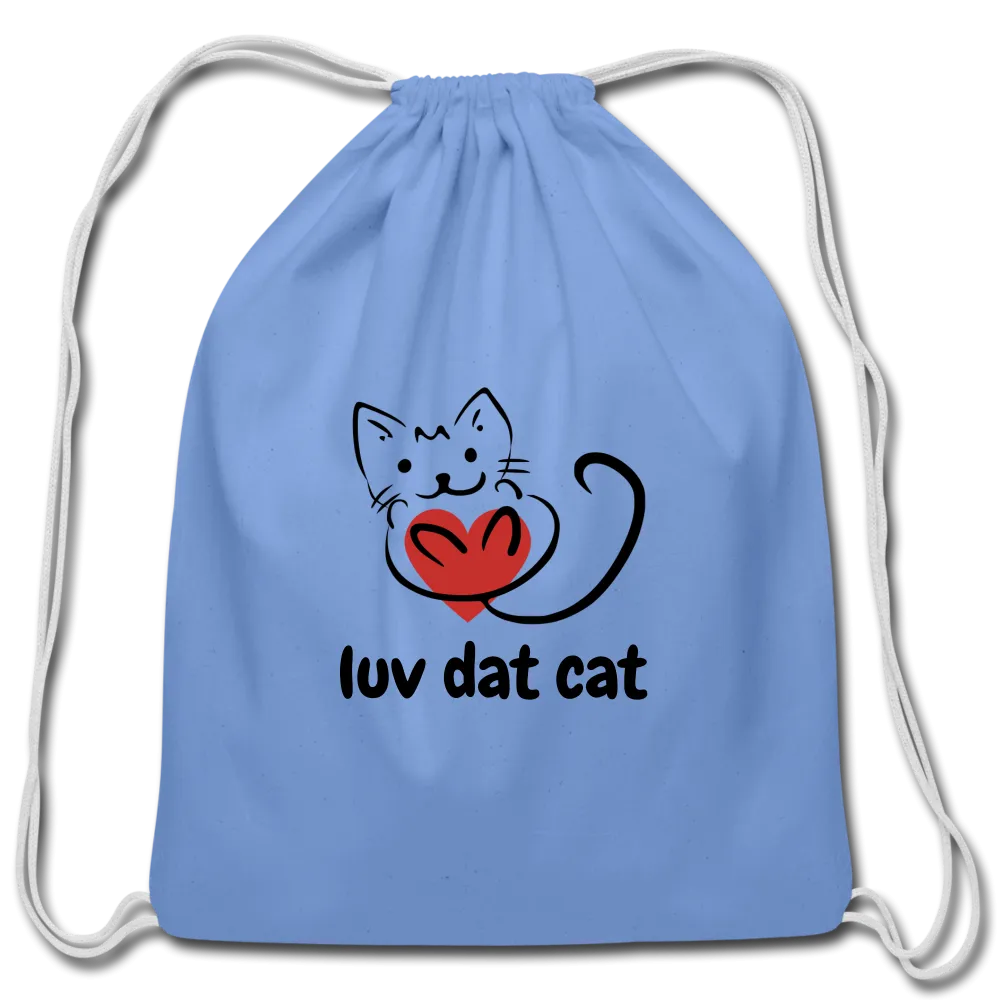 Official Luv Dat Cat Cotton Drawstring Bag