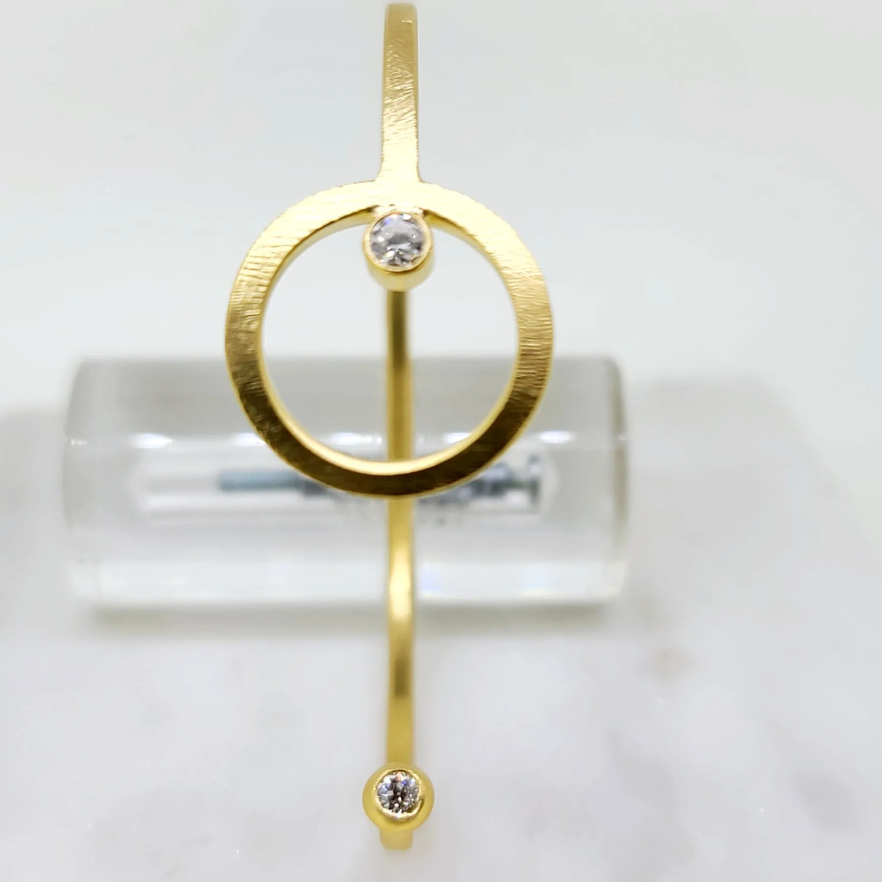 Open Circle Diamond Bangle