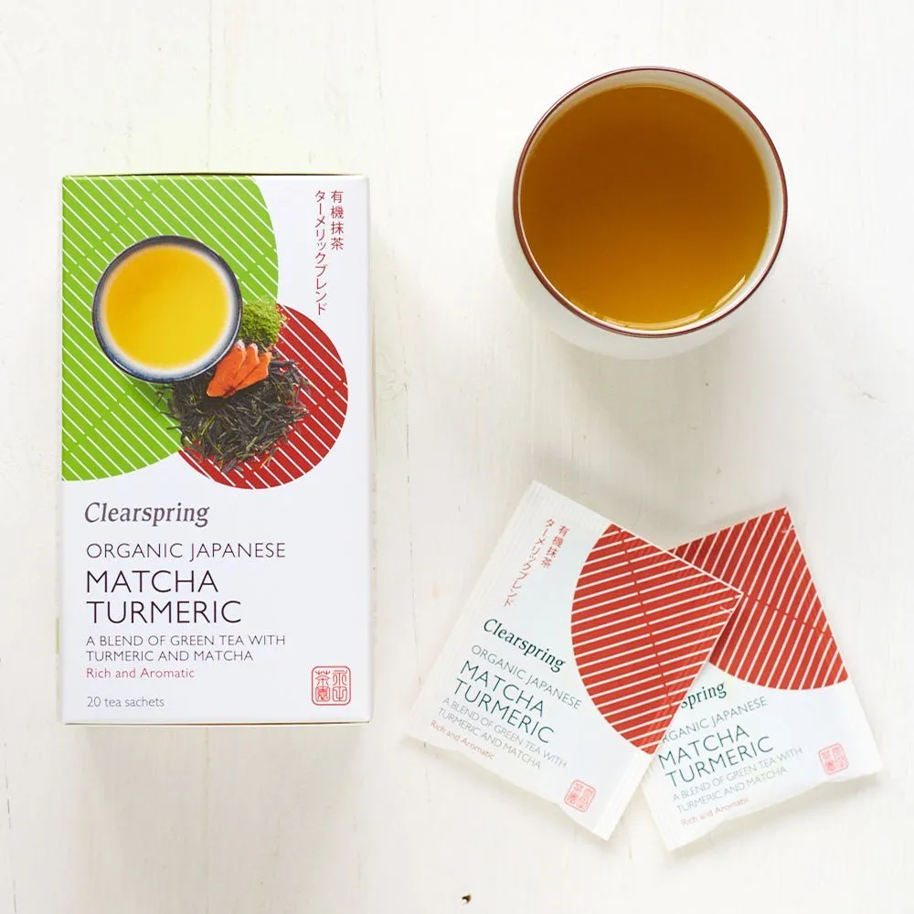 Organic Japanese Matcha Turmeric - 20 Tea Sachets (4 Pack)