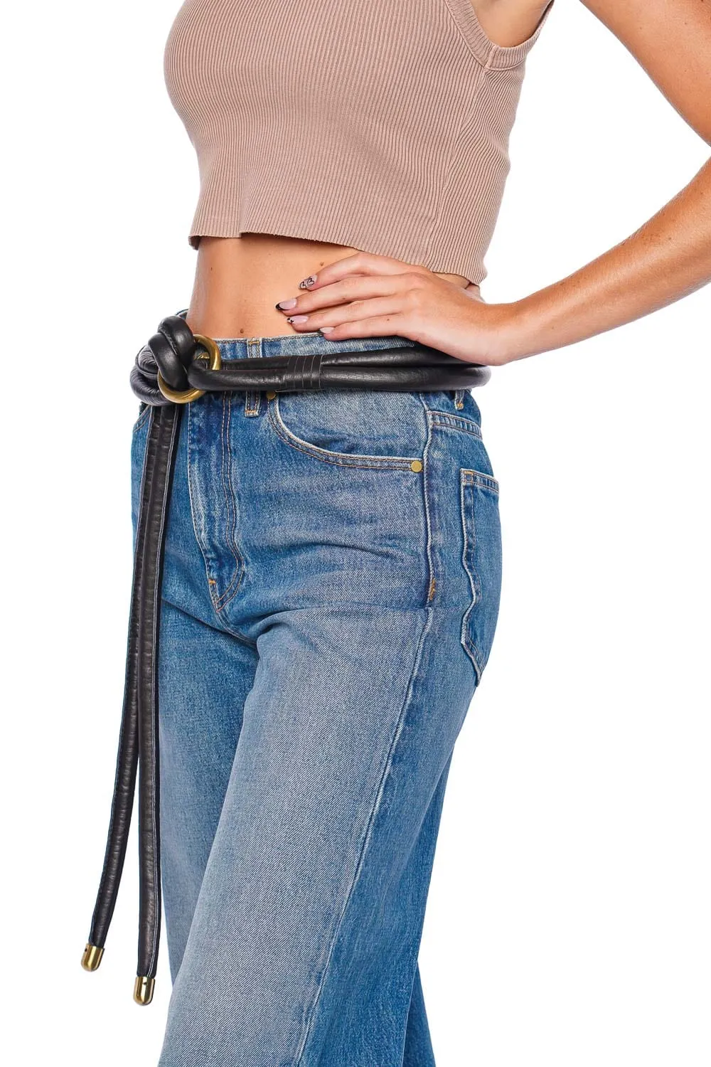 Origen Black Natural Leather Belt