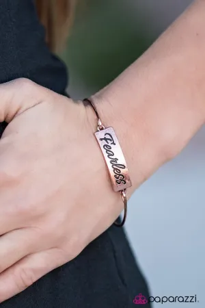 Paparazzi - Live Fearlessly - Copper Bracelet