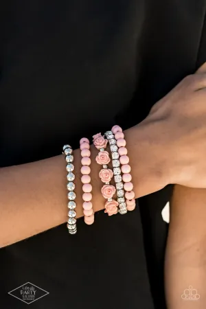 Paparazzi Rose Garden Grandeur - Pink Stretch Bracaelet