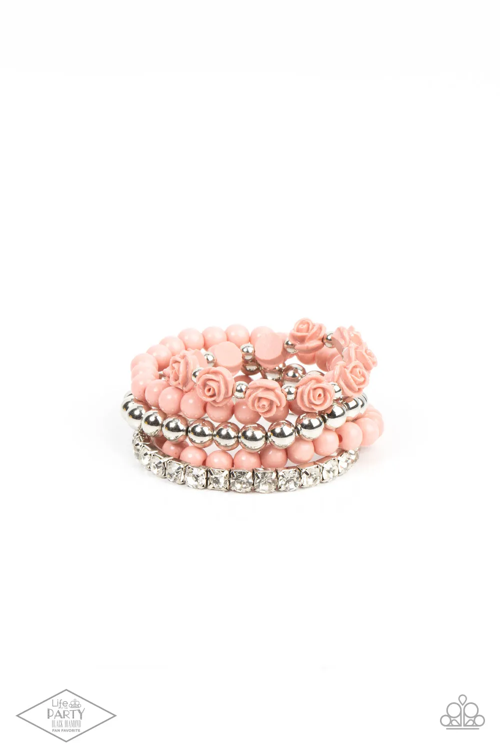 Paparazzi Rose Garden Grandeur - Pink Stretch Bracaelet