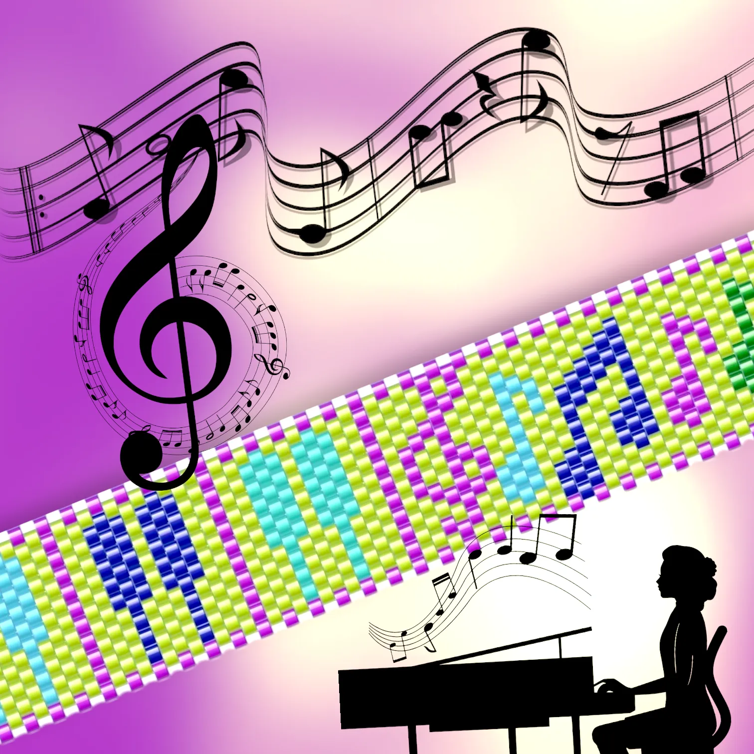 Pattern - Bracelet PIANO