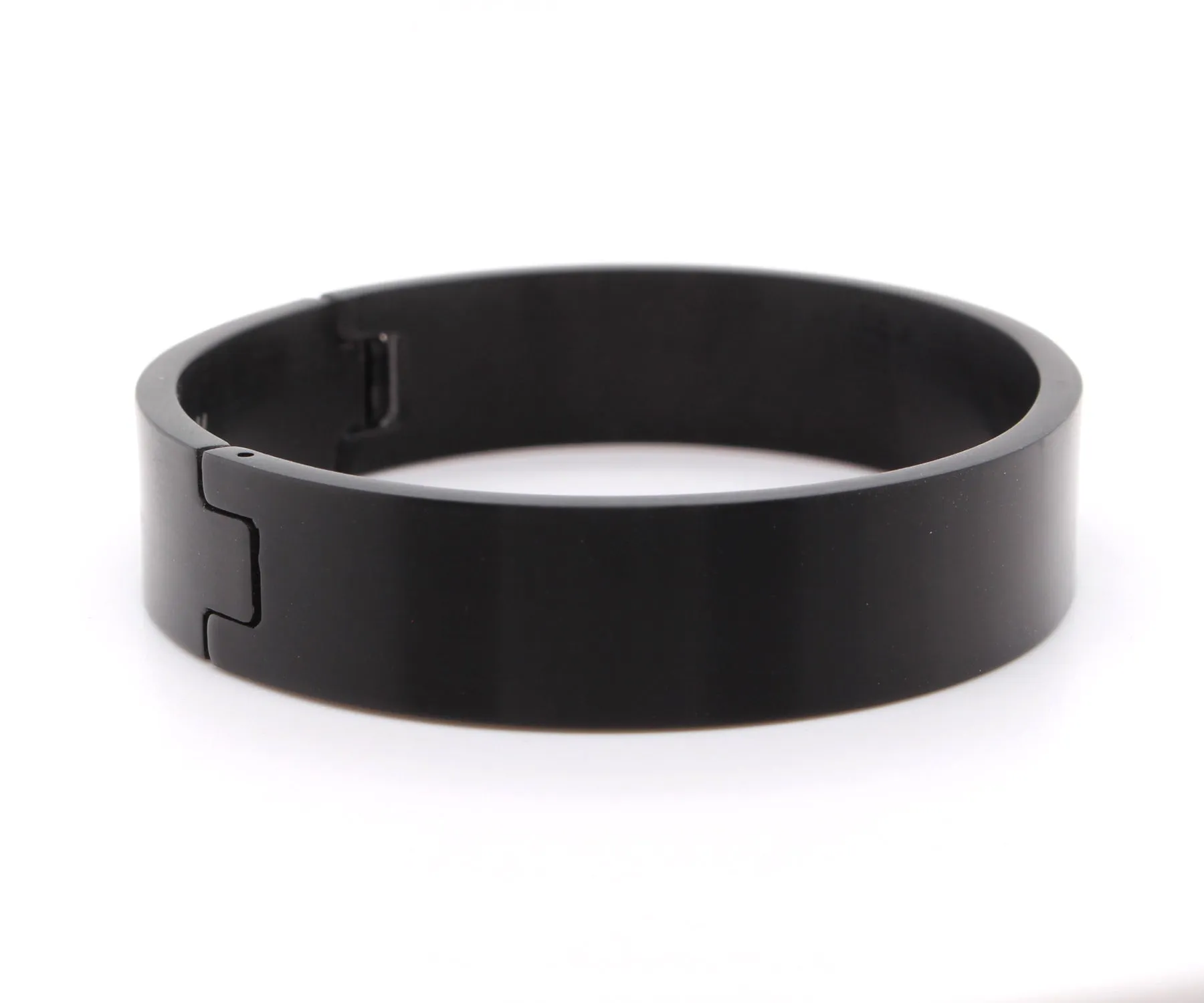 Pave Wide Black Bangle Bracelet