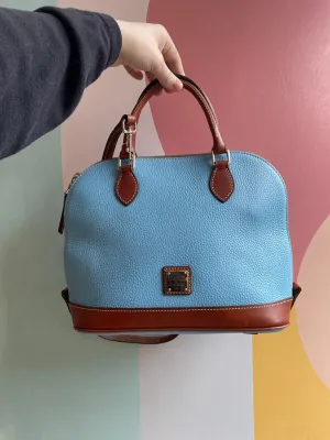 Pebble Grain Zip Satchel