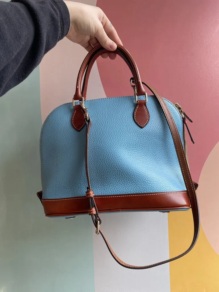 Pebble Grain Zip Satchel