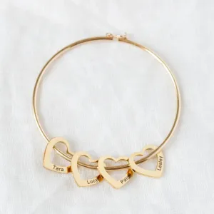 Personalized Bangle Bracelet - Design Charms