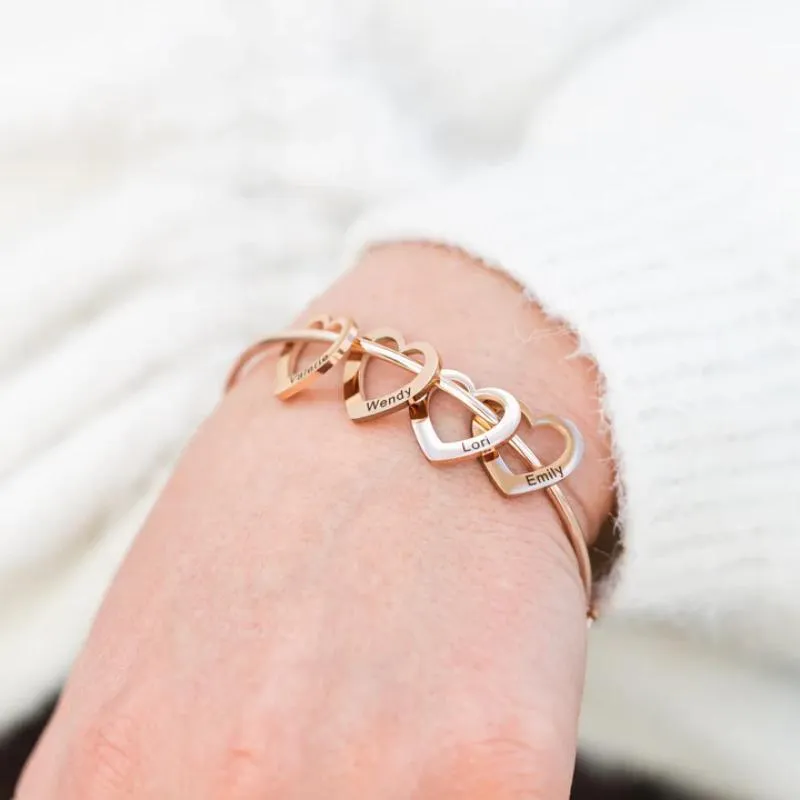 Personalized Bangle Bracelet - Design Charms