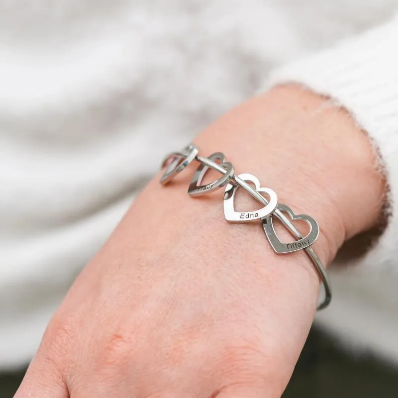 Personalized Bangle Bracelet - Design Charms