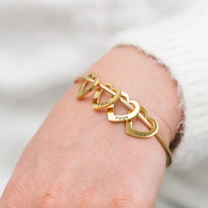 Personalized Bangle Bracelet - Design Charms