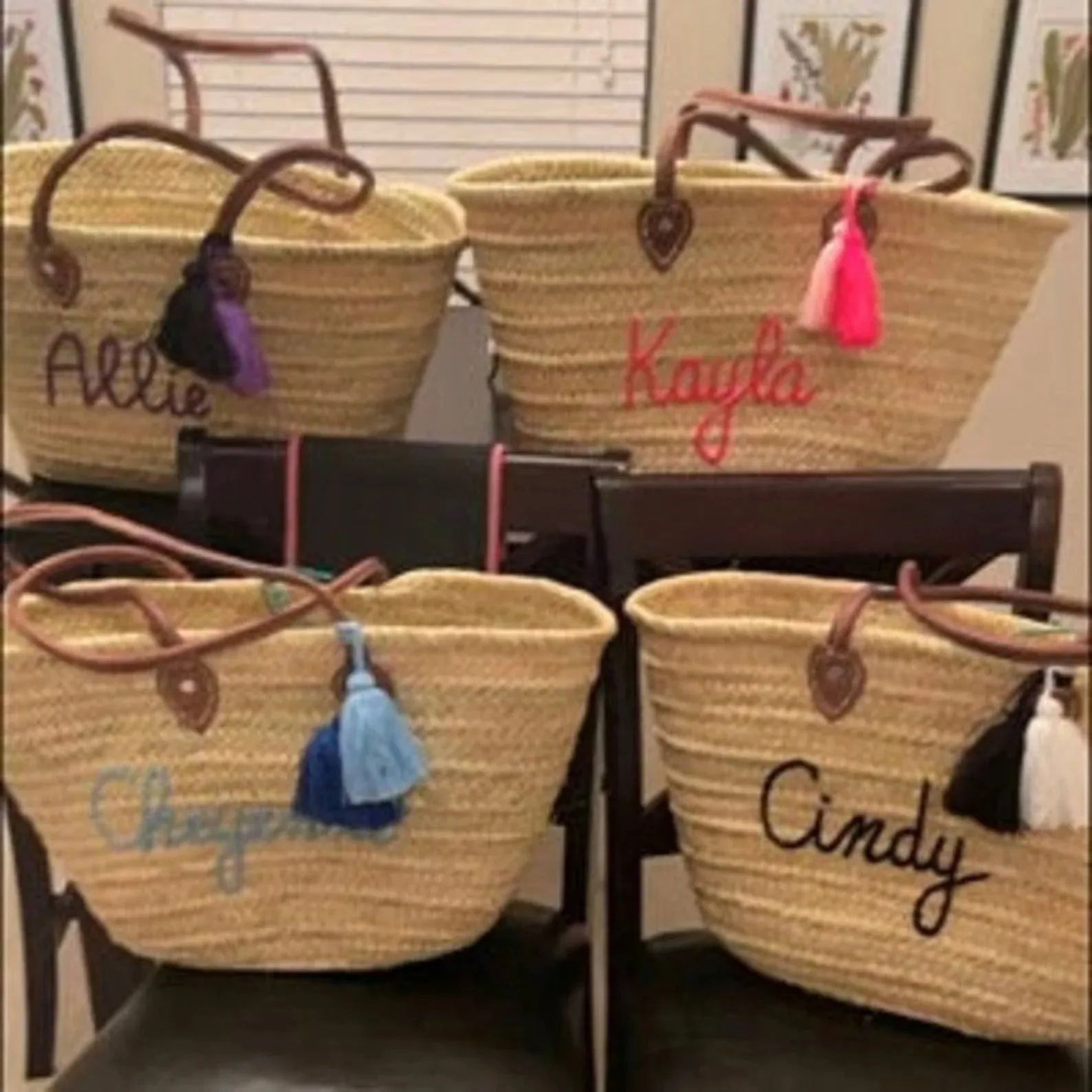 Personalized straw moroccan basket,bridal shower bags,customized straw bags,custom beach bag,straw tote,embroidered bags