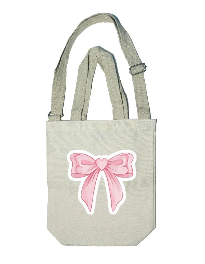 PINK BOW TOTE BAGS