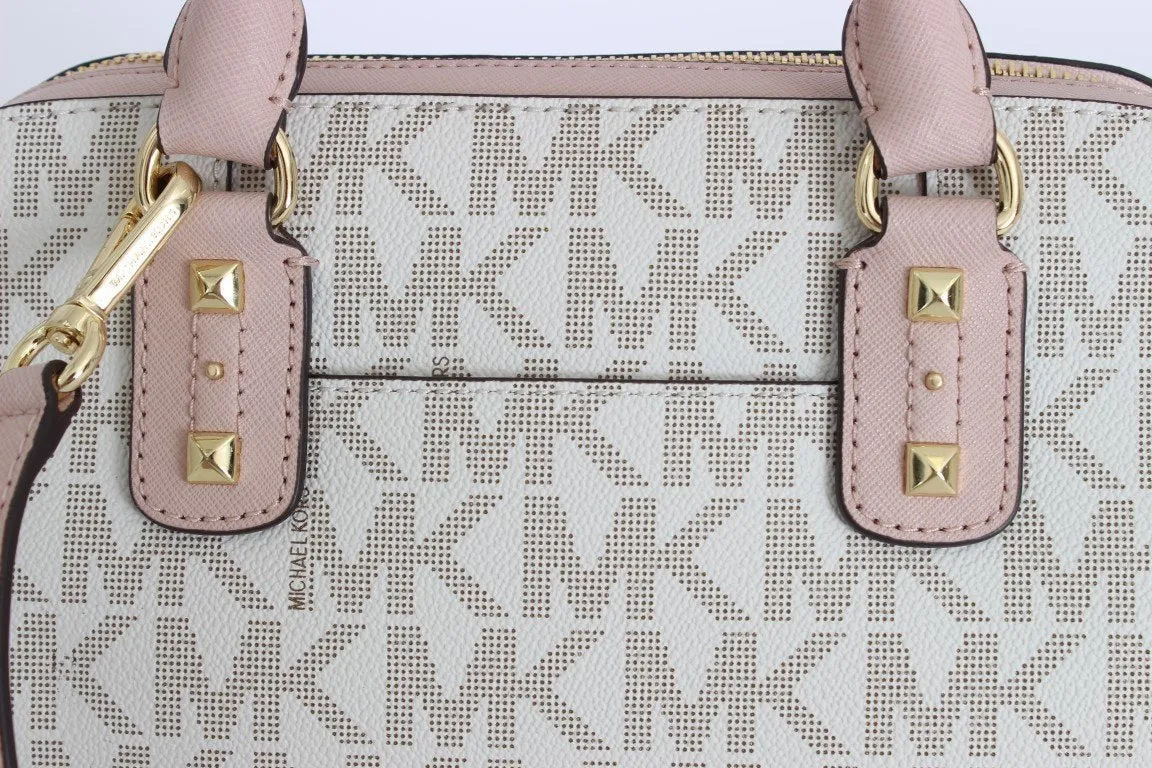Pink Sandrine Leather Satchel Handbag