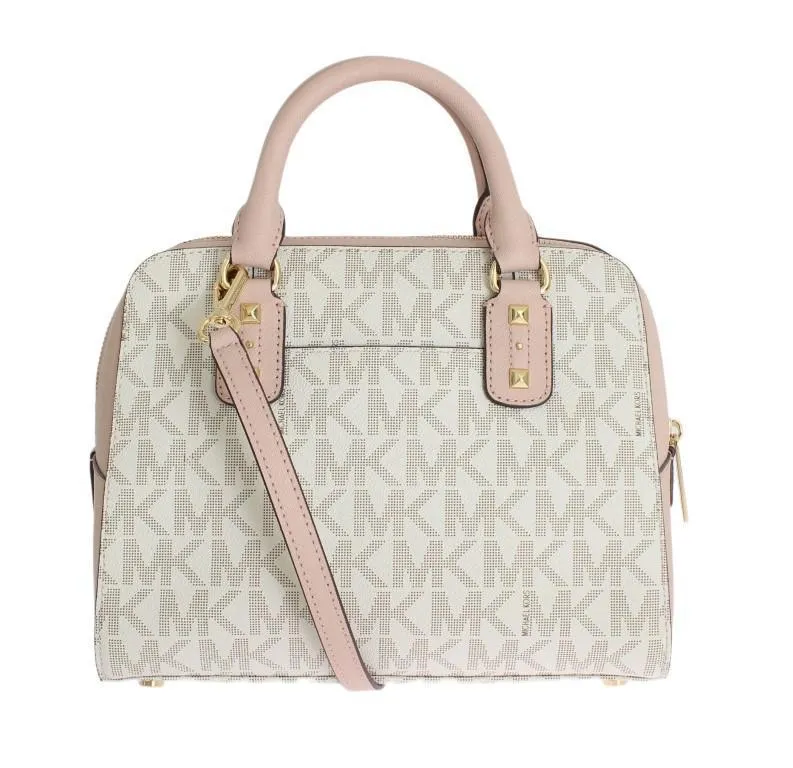 Pink Sandrine Leather Satchel Handbag