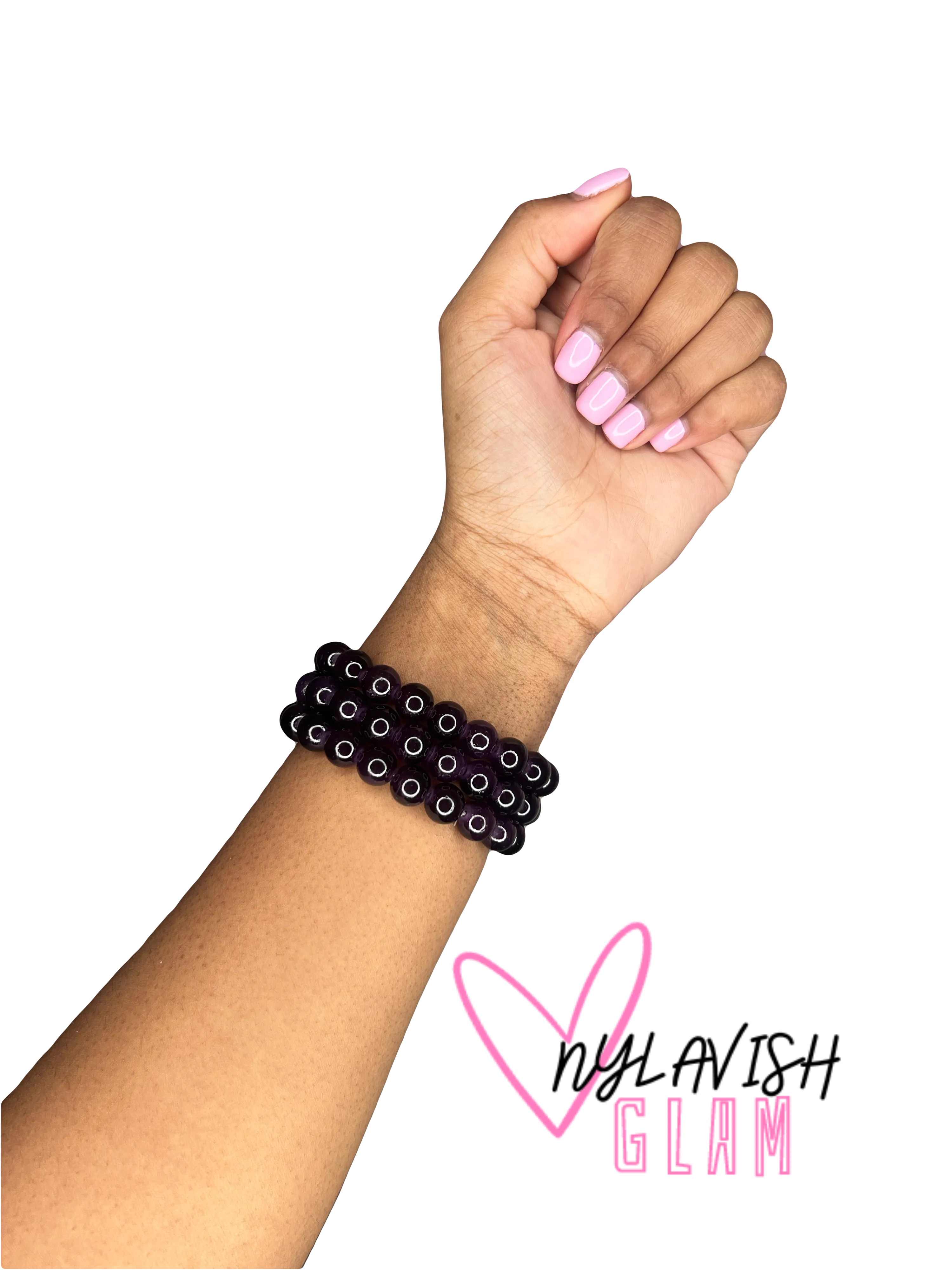 Plum Purple Beaded Bracelet