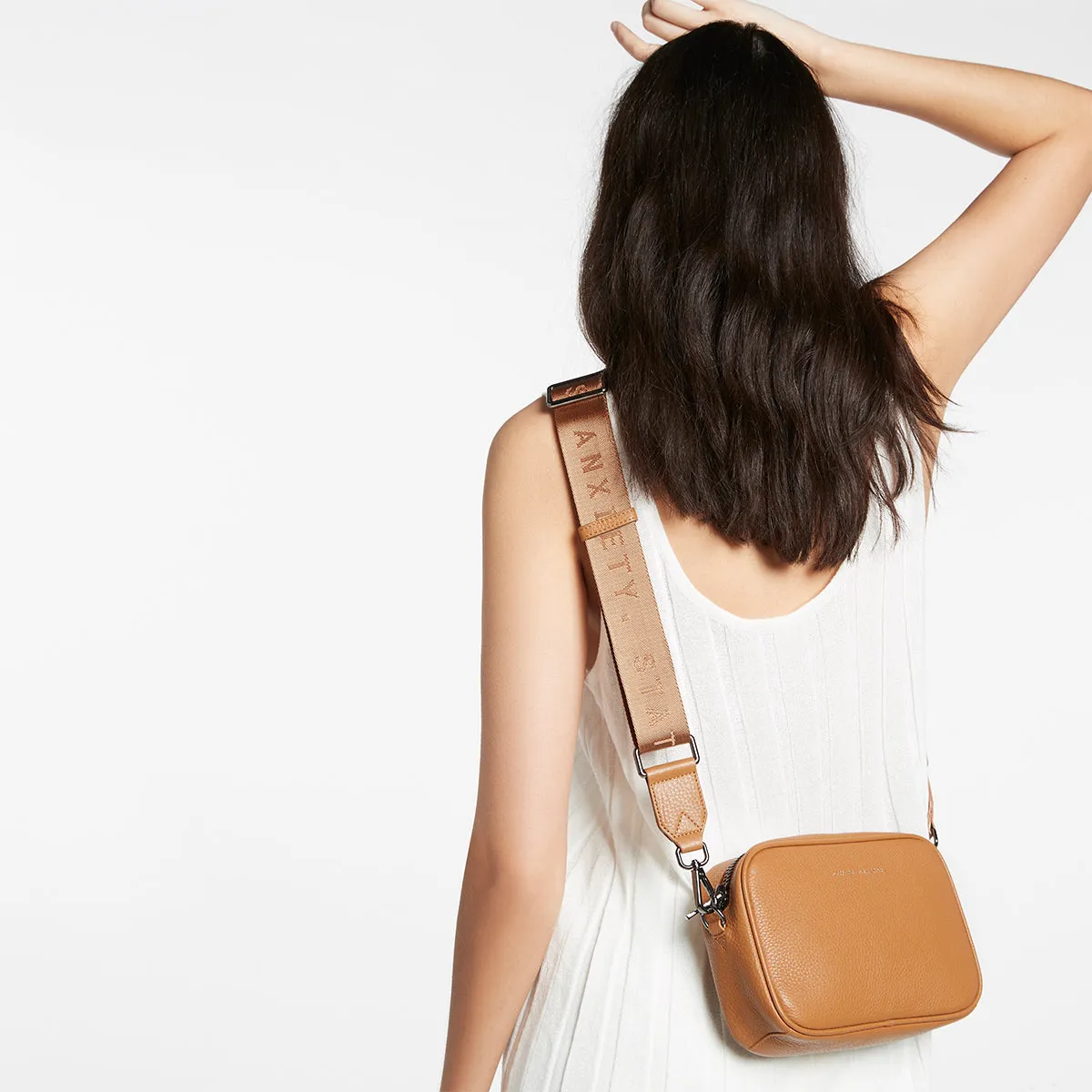 Plunder Bag With Webbed Strap - Tan