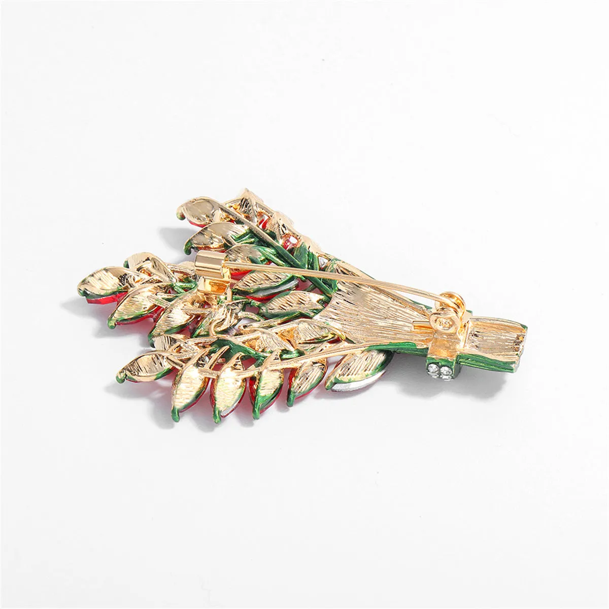 Purple Crystal & Cubic Zirconia Wheatear Brooch