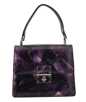 Purple Patent Leather Hand Shoulder Satchel Purse