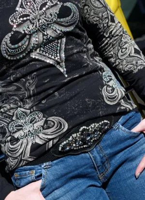 "Rhinestone Snap Belt"