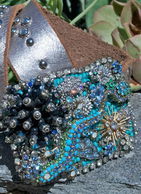 "Vintage Lizard Buckle & Belt - Large"