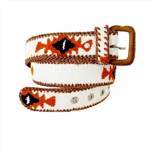 Rancho Belt - Cream, Orange, & Navy