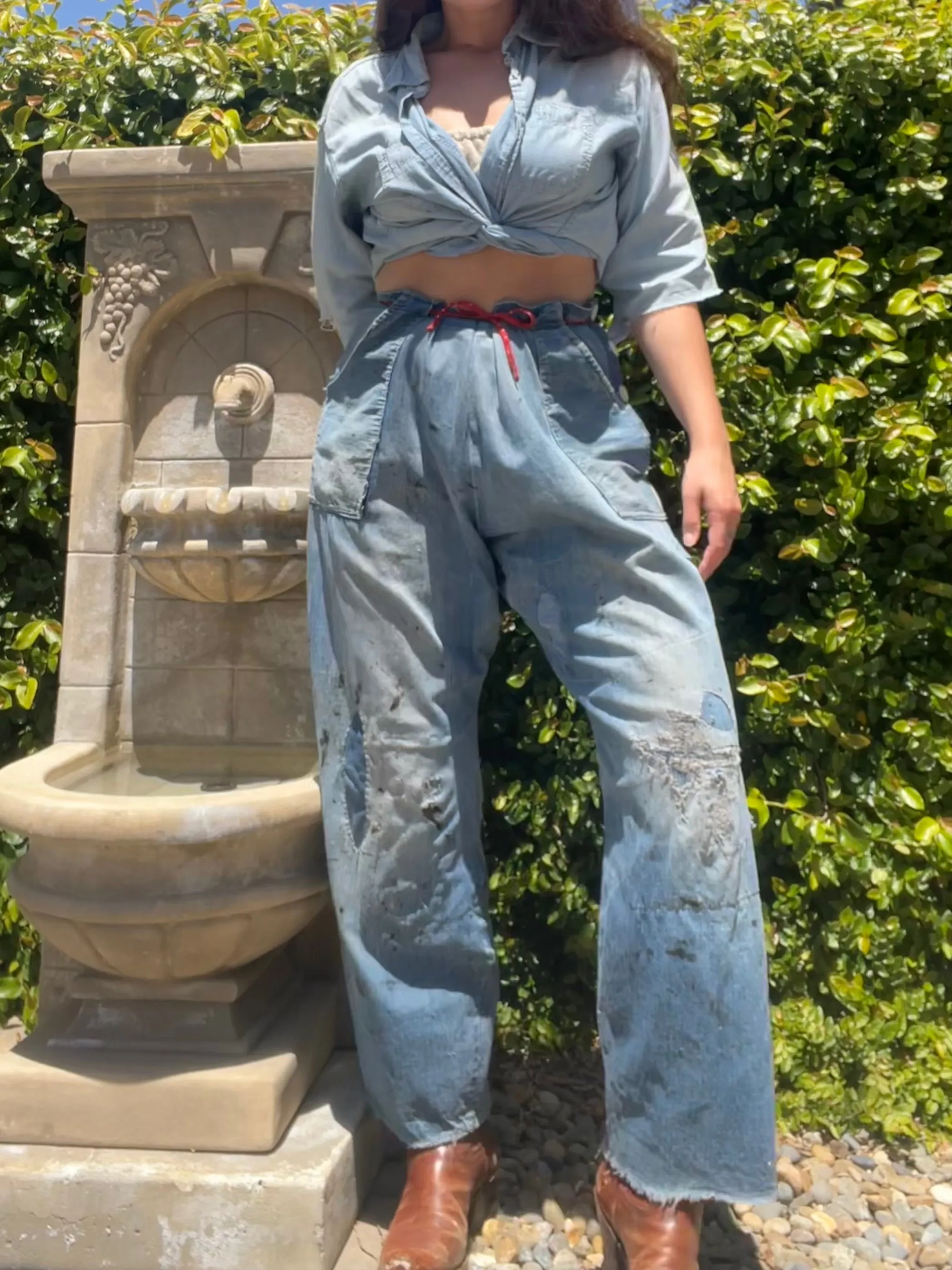 Rare Depression Era Late 1920s/ Early 1930s Side Button Denim